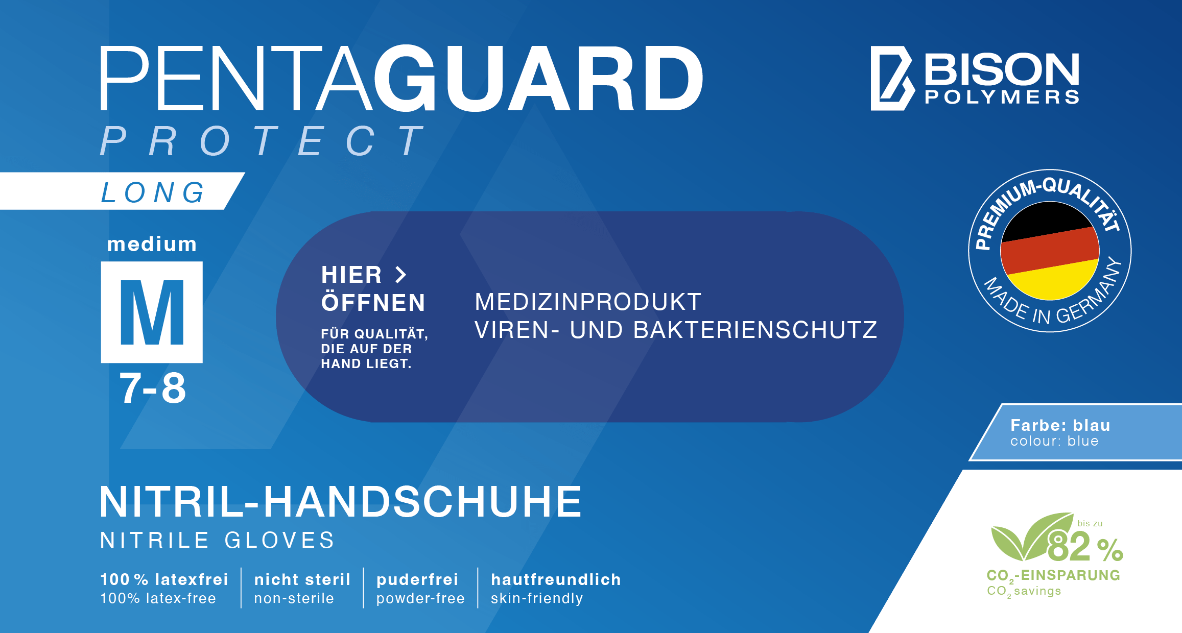 BISON Polymers - PENTAGUARD Protect Long Nitrile Gloves