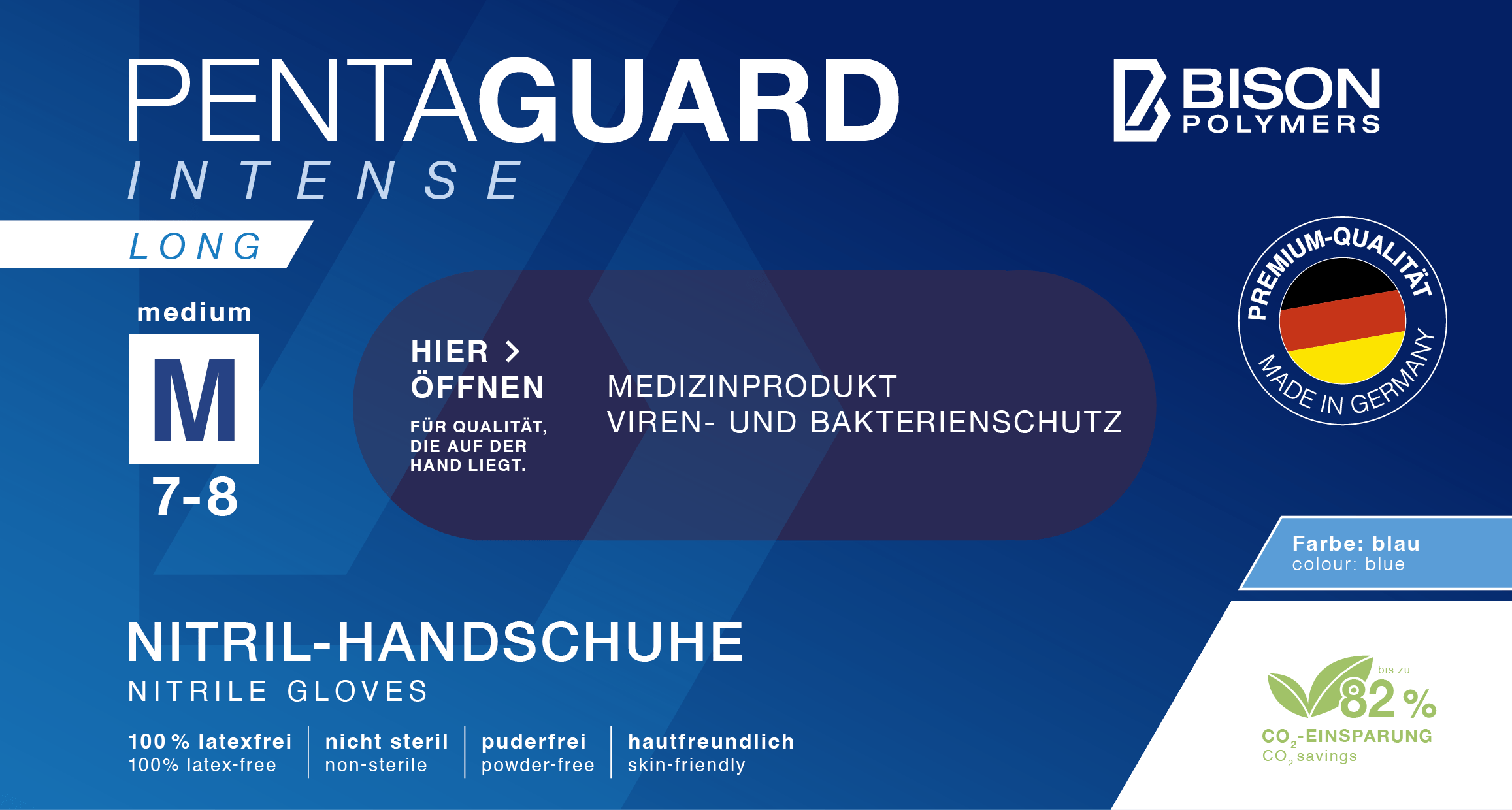 BISON Polymers - PENTAGUARD Intense Long Nitrile Gloves